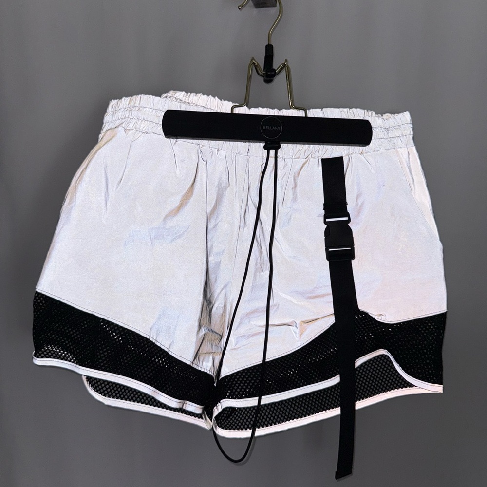 Women's White and Black Shorts